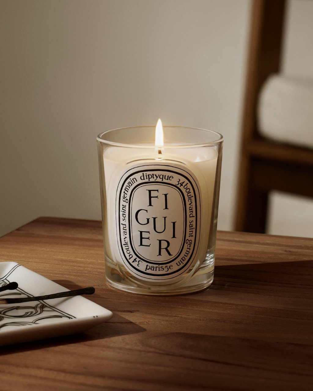 Ribbed Holder with Oval Tray | Diptyque Paris