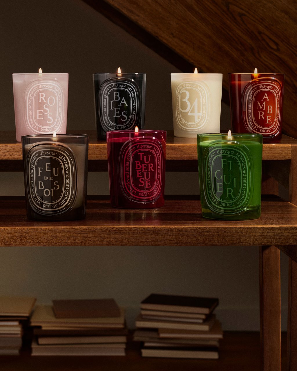 Black Volute lid - For medium candle – Diptyque