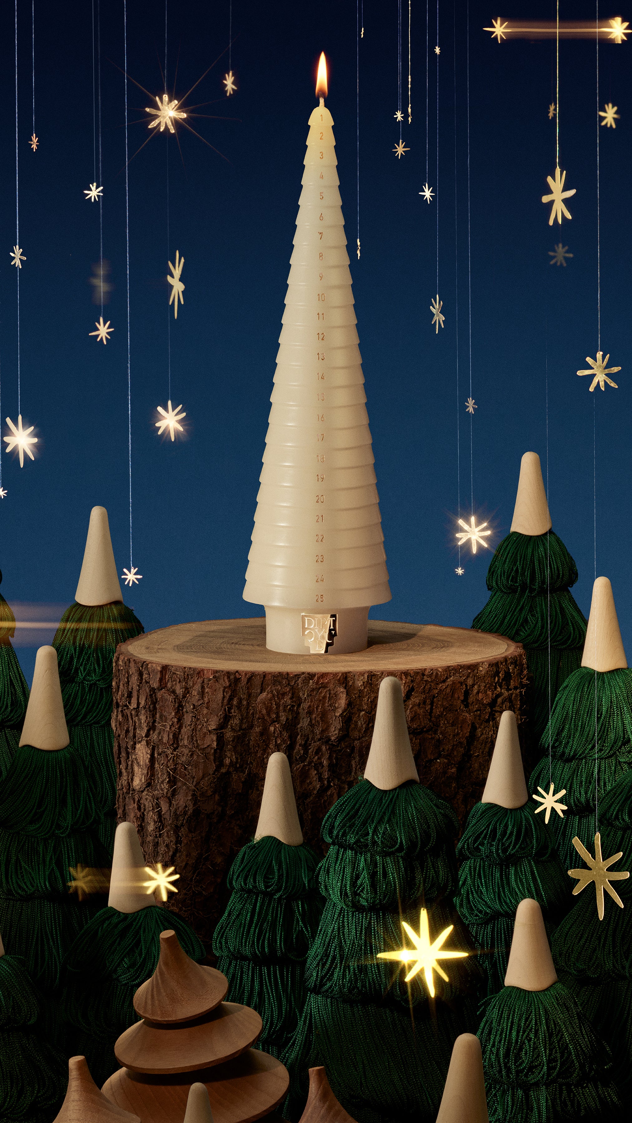 Sapin (Pine Tree) Advent Taper Candle | Diptyque Paris
