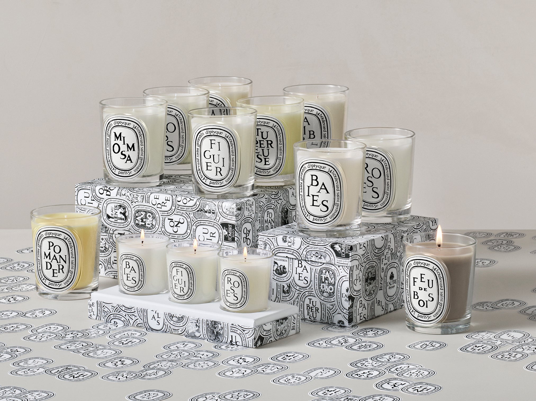 Diptyque ミニキャンドル ローズ & ベ　70g セット Roses - Small Candle – Diptyque