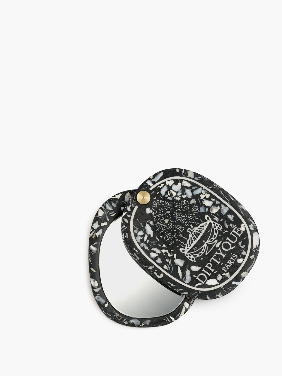 Shell Pocket Mirror - Black