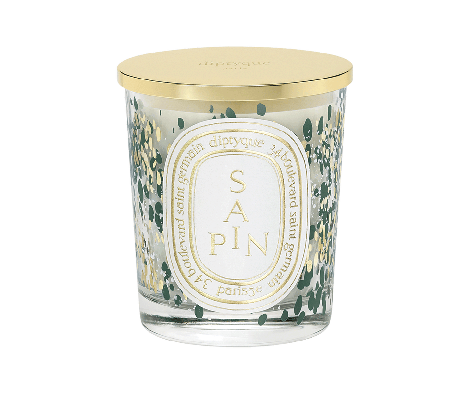 Sapin (Pine Tree) - Classic candle with golden lid