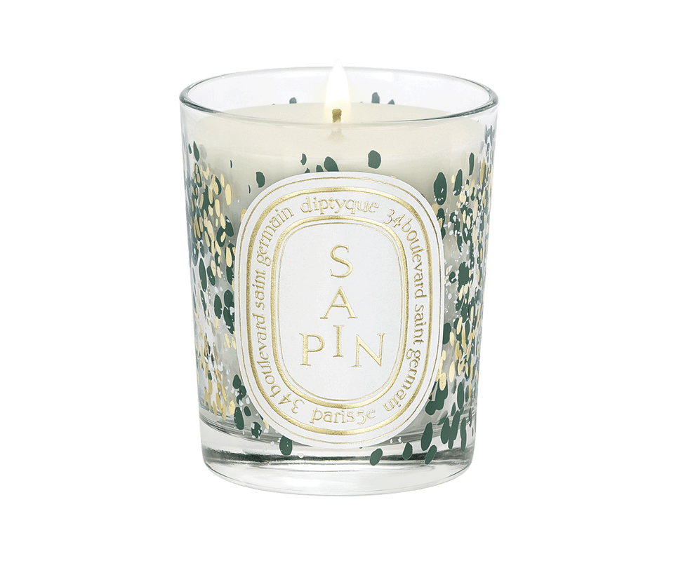 Sapin (Pine Tree) - Classic candle with golden lid