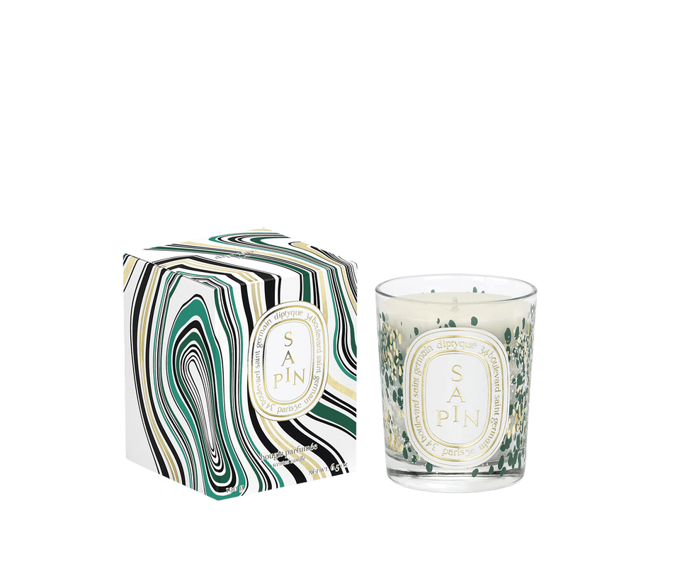 Sapin (Pine Tree) - Classic candle with golden lid