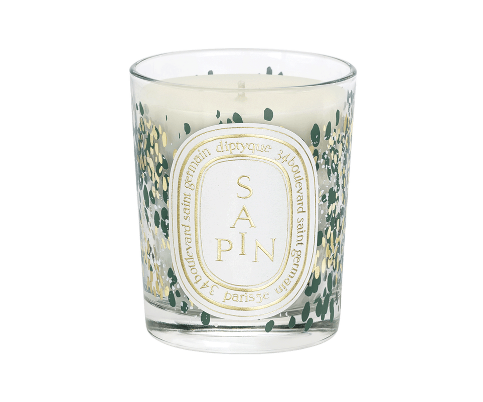 Sapin (Pine Tree) - Classic candle with golden lid