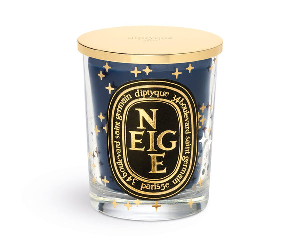Neige (Snow) - Classic candle with golden lid