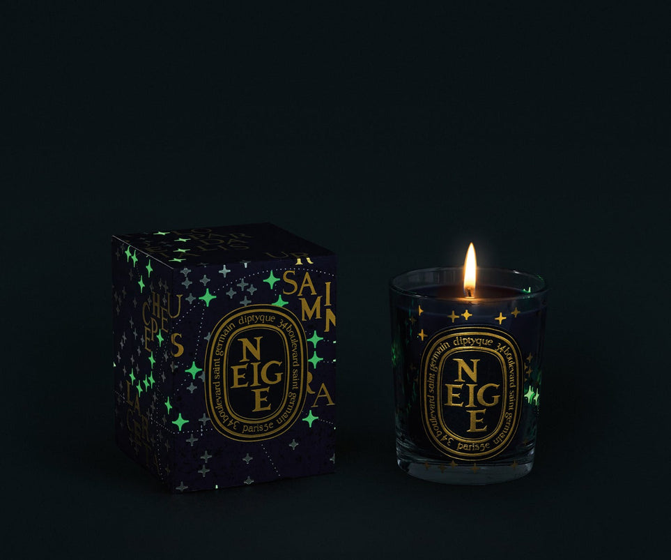 Neige (Snow) - Classic candle with golden lid