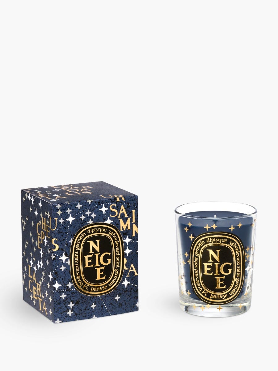 Neige (Snow) - Classic candle with golden lid