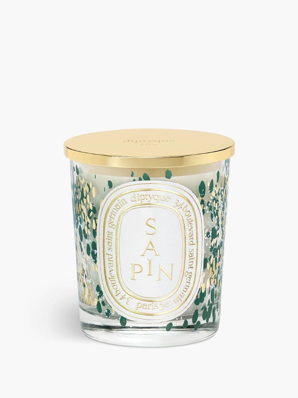 Sapin (Pine Tree) - Classic candle with golden lid