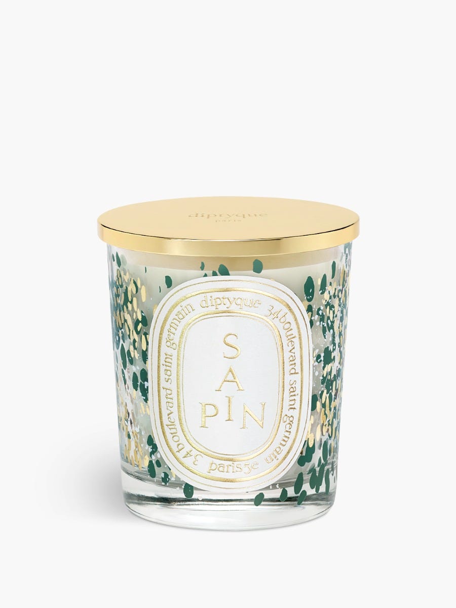 Sapin (Pine Tree) - Classic candle with golden lid