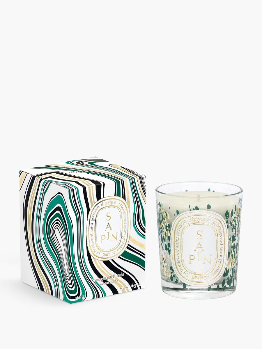 Sapin (Pine Tree) - Classic candle with golden lid