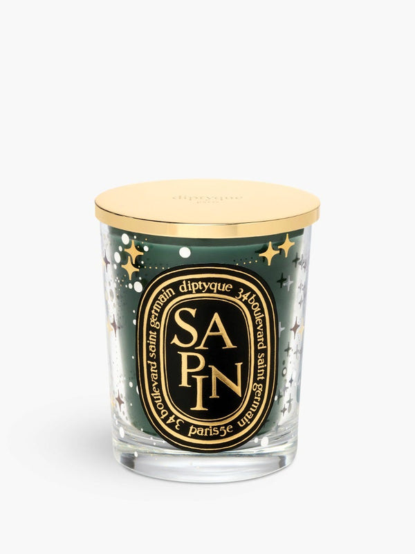 Sapin (Pine Tree) - Classic candle with golden lid
