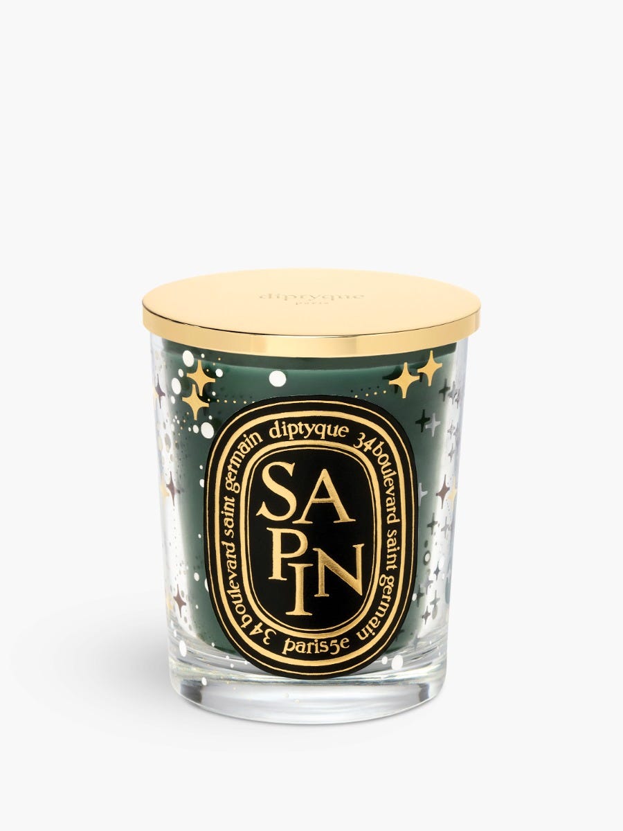 Sapin (Pine Tree) - Classic candle with golden lid