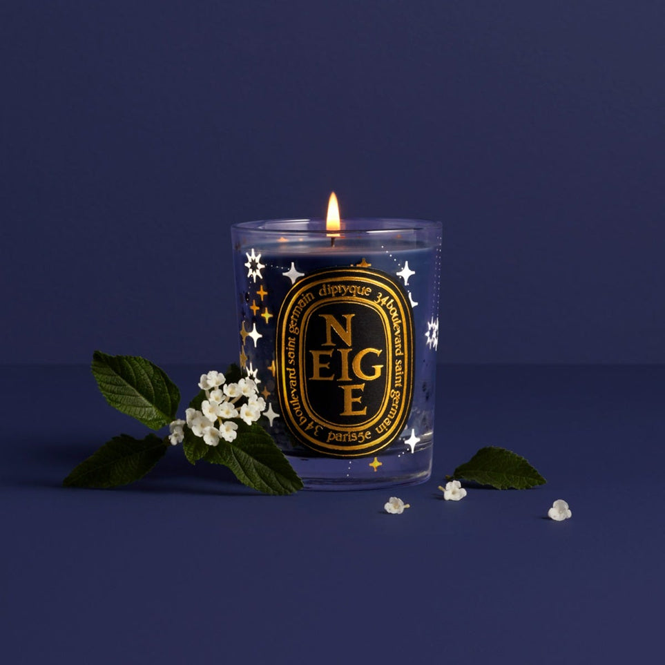 Neige (Snow) - Classic candle with golden lid