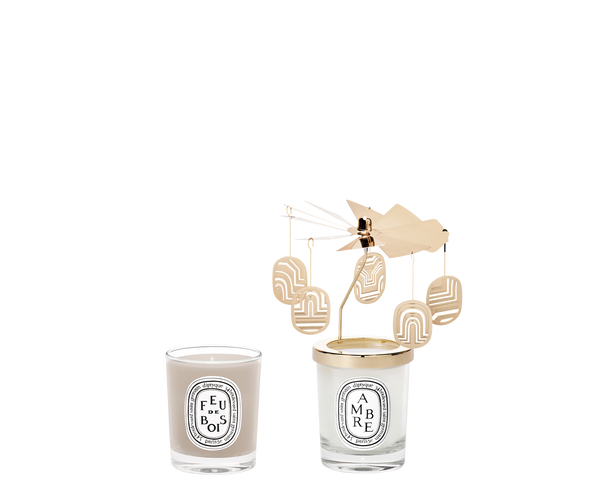 Holiday Carousel - Set with 2 small candles