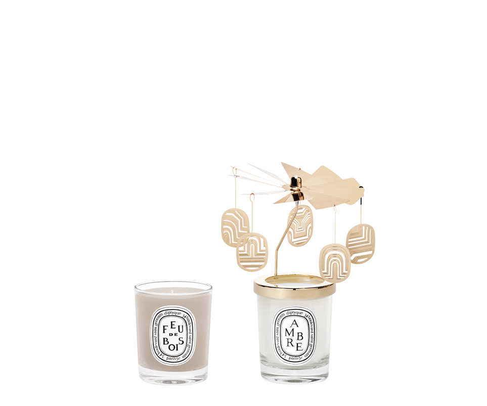 Holiday Carousel - Set with 2 small candles