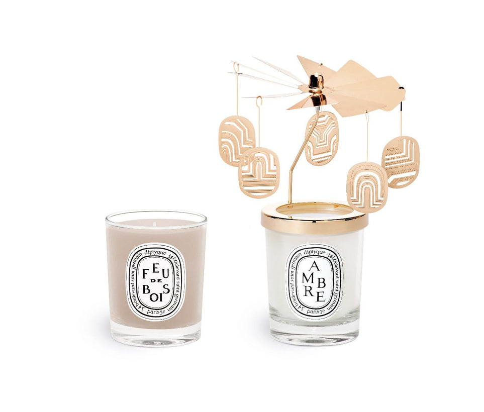 Holiday Carousel - Set with 2 small candles