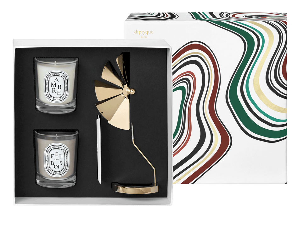 Holiday Carousel - Set with 2 small candles