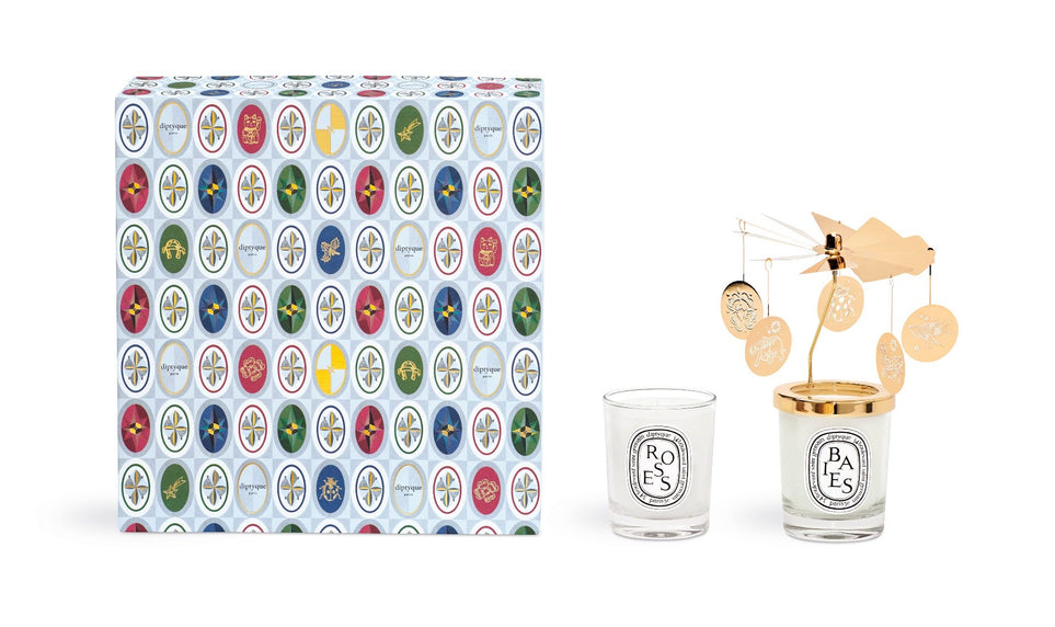 Set of Two Small Candles And Carousel