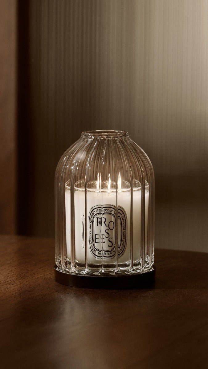 Ribbed candle holder - For small candles