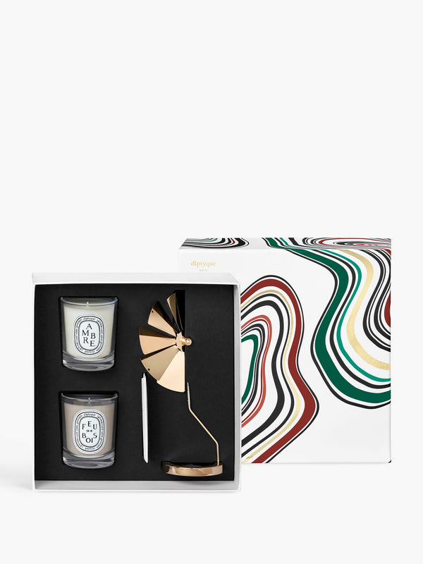 Holiday Carousel - Set with 2 small candles