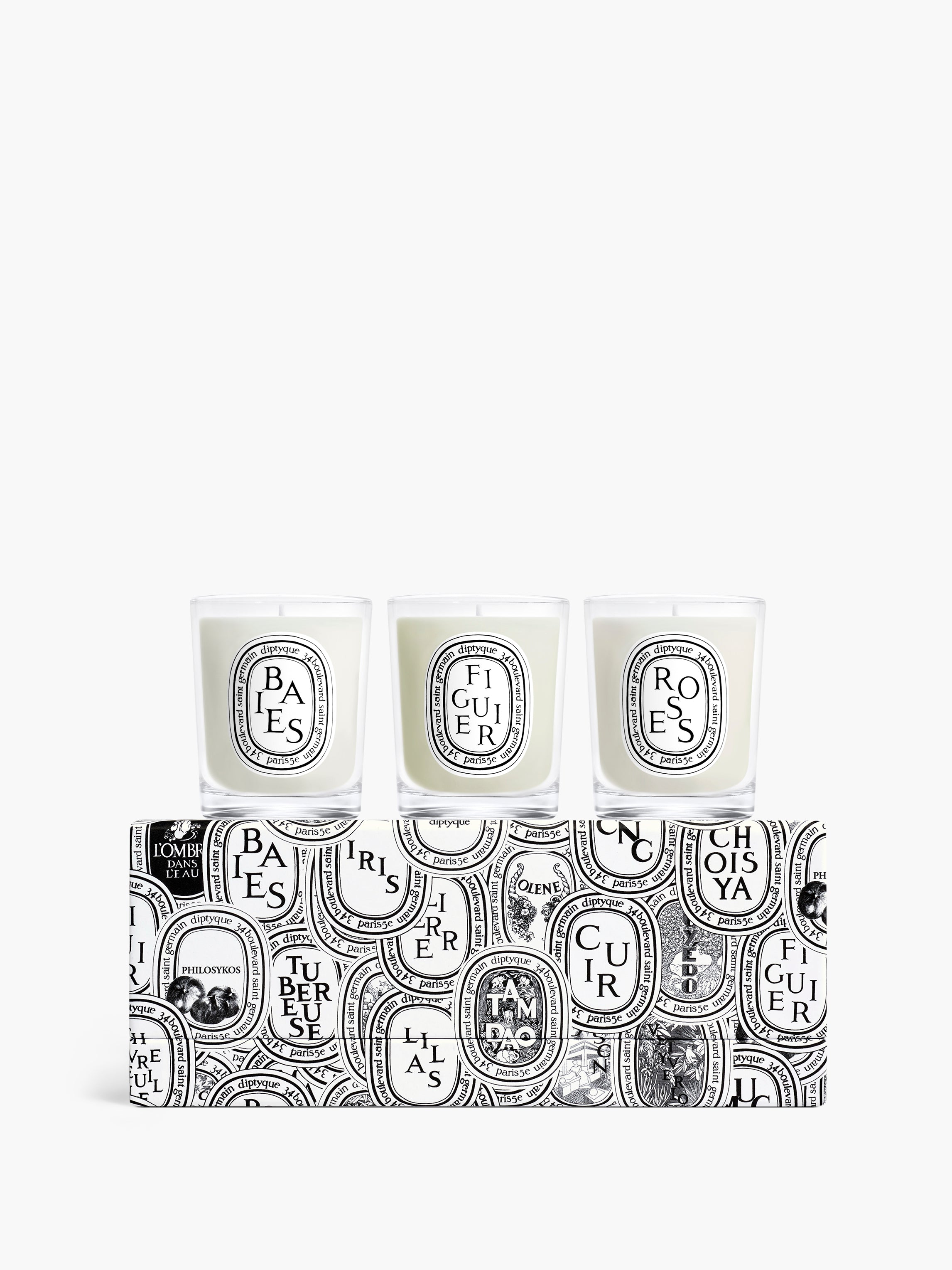 Set of 3 small candles - Pre-composed – Diptyque