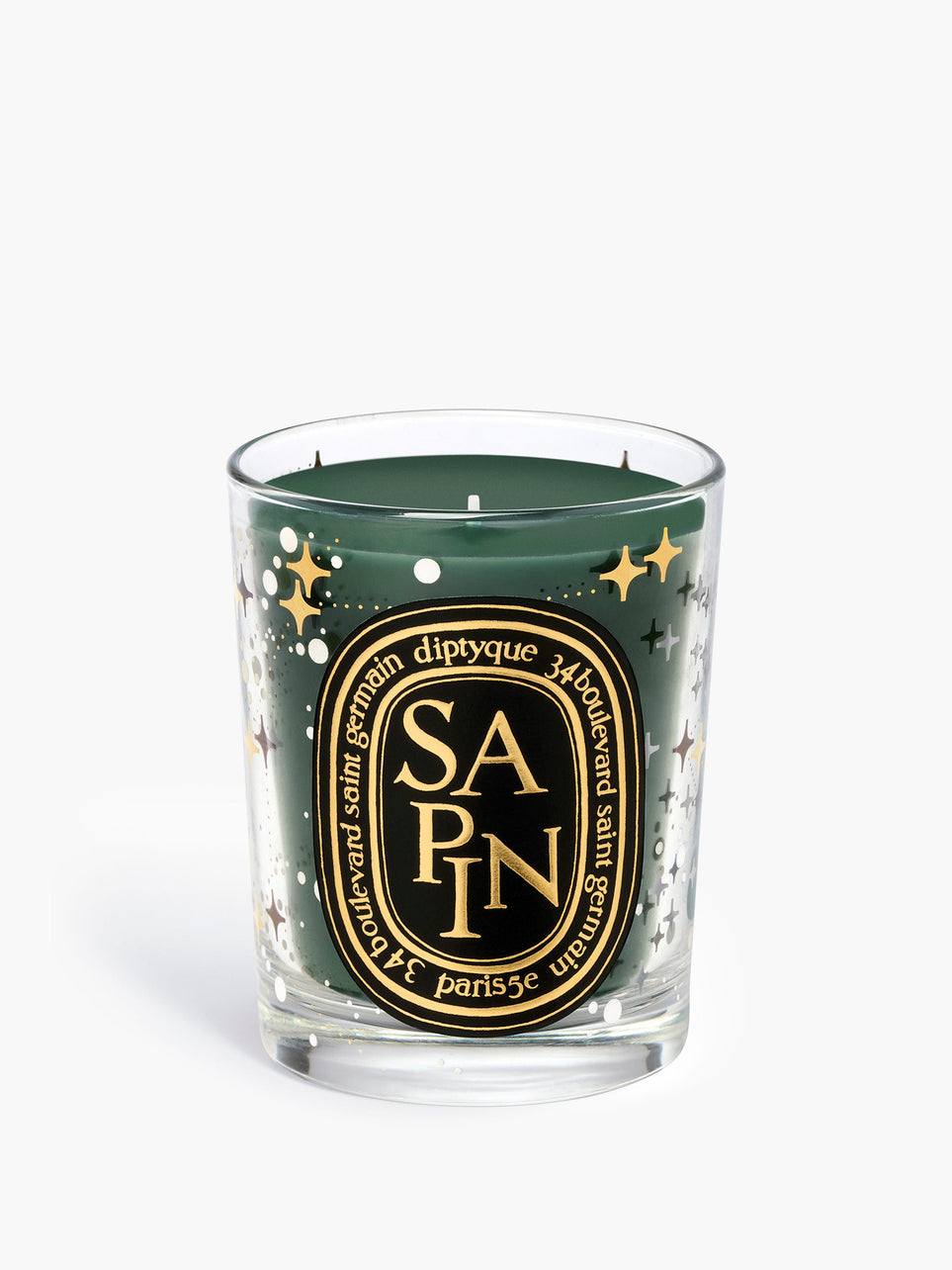 Sapin (Pine Tree) - Classic candle with golden lid