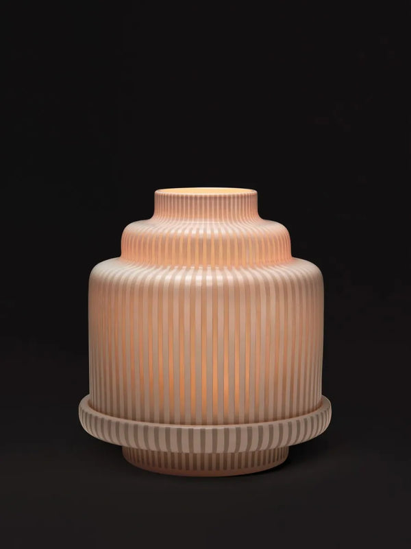 White Pyramid candle holder - For classic candles