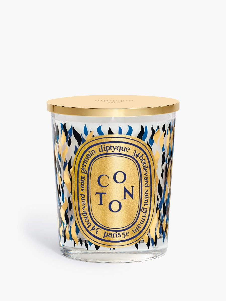 Coton (Cotton) - Classic candle with golden lid