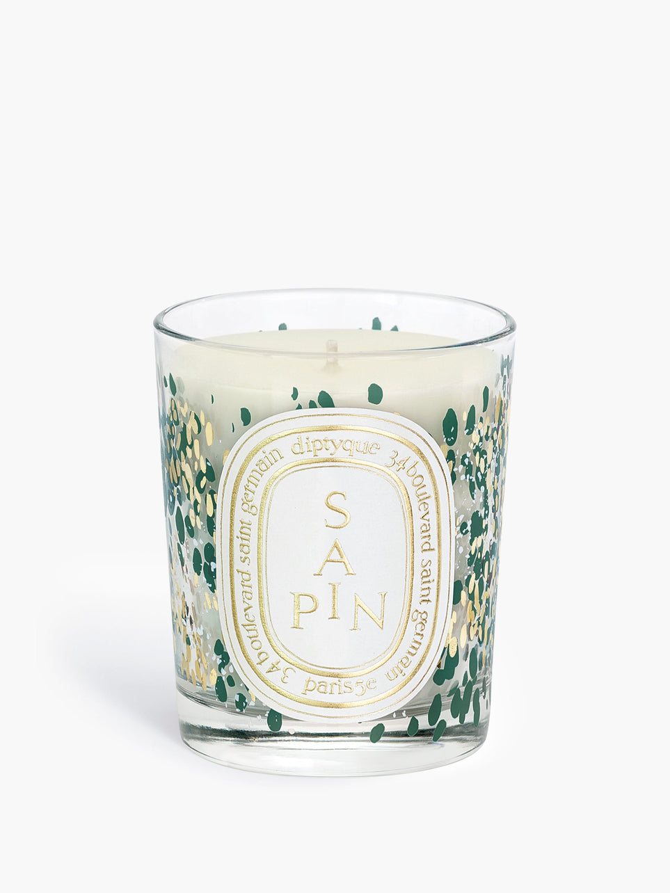 Sapin (Pine Tree) - Classic candle with golden lid