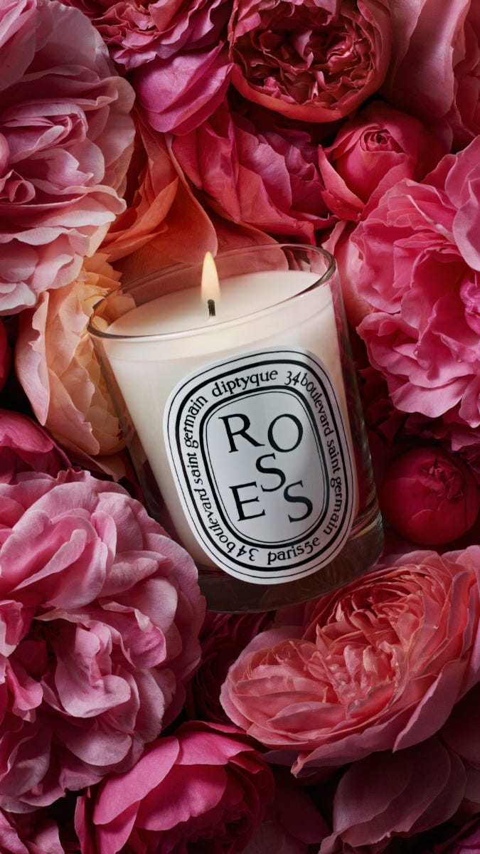 diptyque ROSAFOLIA キャンドル 190g Roses - Small Candle – Diptyque
